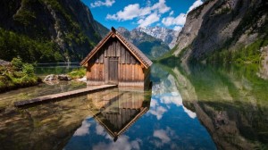 Der Obersee im Berchtesgardener Land.